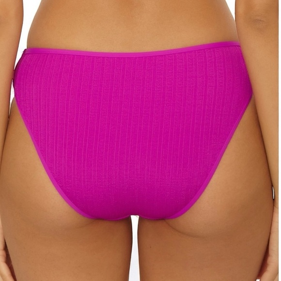 🌻NEW w/tag Becca Hibiscus Textured Adela Hipster Bikini Bottoms Size Medium - Picture 4 of 10